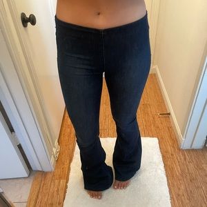 Free People bell bottom jeans dark wash size 27